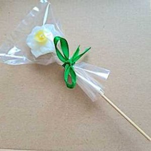 شمع کوچک گل نرگس چوبی